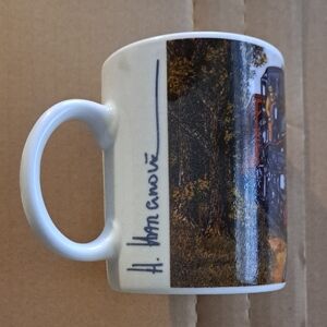 H. Hargrove "The Stubborn Cow" Artistic Landscape Mug with Handle